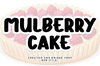 Mulberry Cake Display font