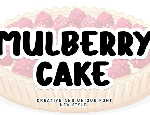 Mulberry Cake Display font