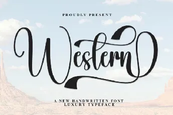 Western Script font