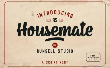 Housemate Vintage Script font