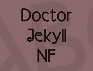 Doctor Jekyll NF font