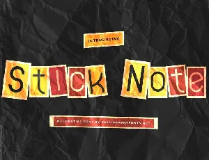 Stick Note font