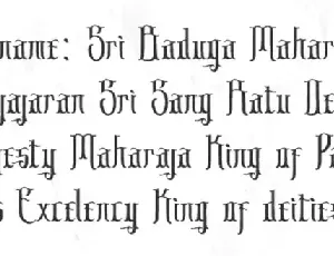 Sribaduga font