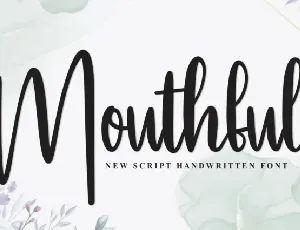 Mouthful Script font