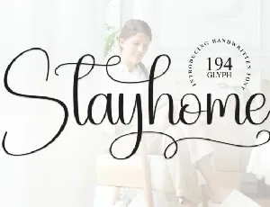 Stayhome Calligraphy font