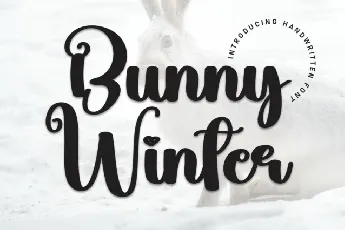 Bunny Winter Script font