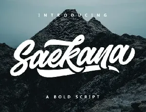 Saekana Bold Script font