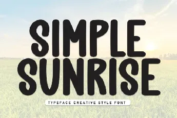 Simple Sunrise Display font