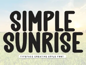 Simple Sunrise Display font