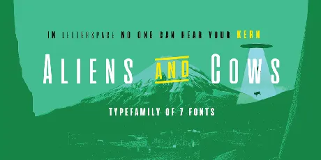 Aliens & cows font