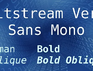 Bitstream Vera Sans Mono font