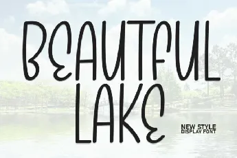 Beautiful Lake Display font