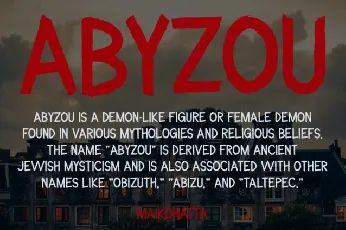 Abyzou Display font