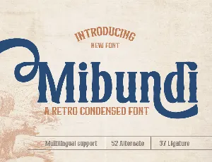 Mibunditrial font