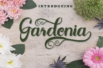 Gardenia Lovely Calligraphy Script font