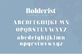 Bolderist font