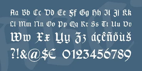 Typographer Gotisch font