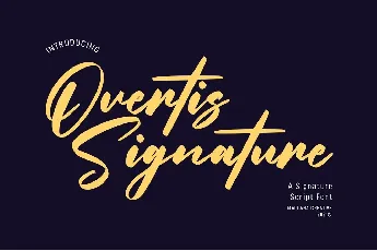 Overtis Signature font