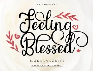 Feeling Blessed Calligraphy font