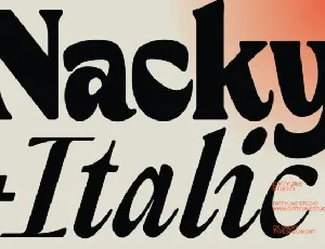 Dx Nacky font