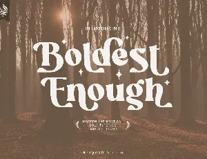 Boldest Enough font