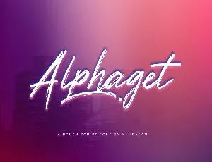 Alphaget font