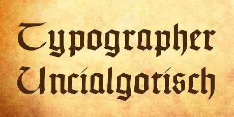 Typographer Uncialgotisch font