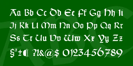 Typographer Uncialgotisch font