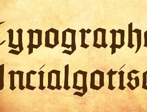 Typographer Uncialgotisch font