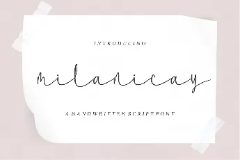 Milanicay font