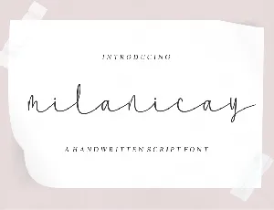 Milanicay font