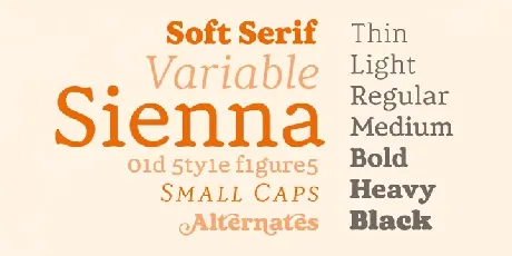 Sienna font