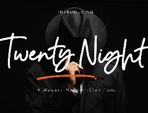 Twenty Night font