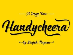 Handycheera Calligraphy font