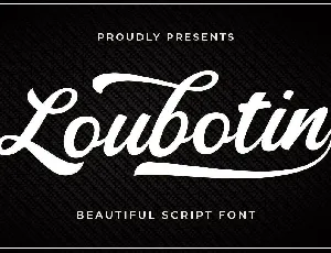 Loubotin font