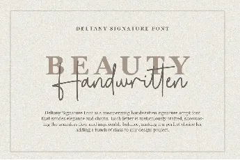 Deltany Signature font