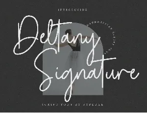 Deltany Signature font