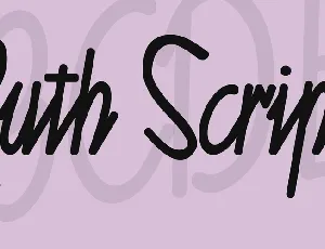 Ruth Script font