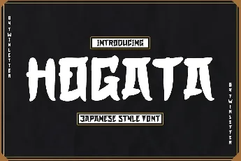 HOGATA – Japanese style font