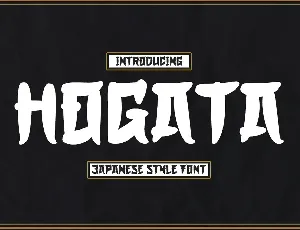 HOGATA – Japanese style font