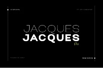 Jacques Pro font