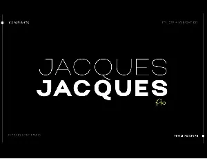 Jacques Pro font