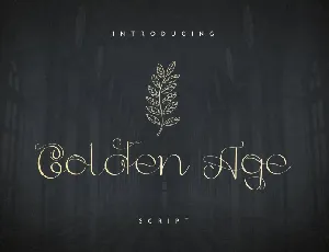 Golden Age Script font