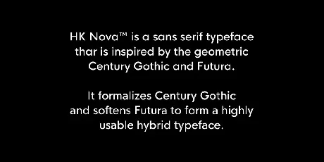 HK Nova Typeface font