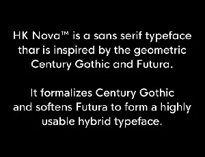 HK Nova Typeface font