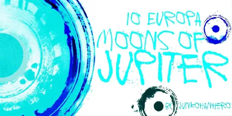 Moons of Jupiter font