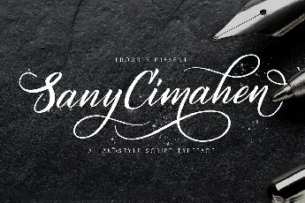 Sany Cimahen Calligraphy Script font