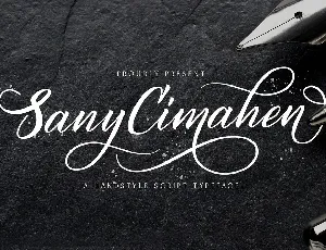 Sany Cimahen Calligraphy Script font