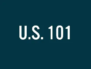 U.S. 101 font