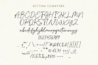 Bestina Signature font